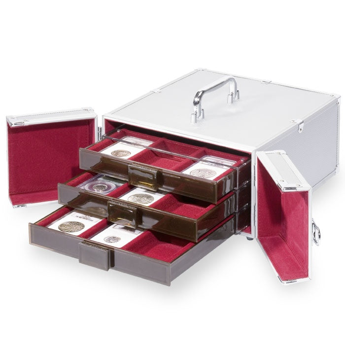 CARGO MB5 Aluminum Coin Case with 3 Coin Boxes for certified coin holders (slabs) image 0