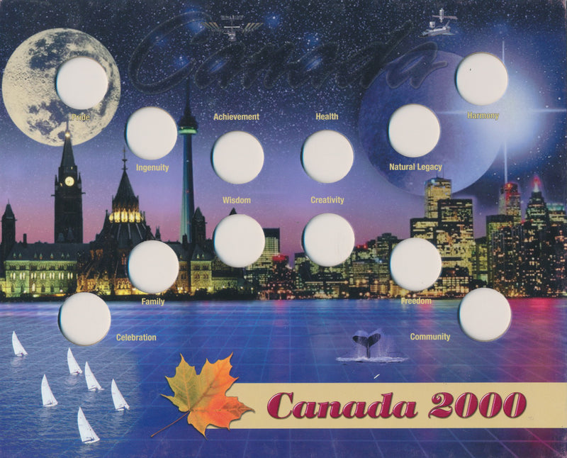 COIN CARDS - CANADA 2000 12-HOLE ENG THEMES image