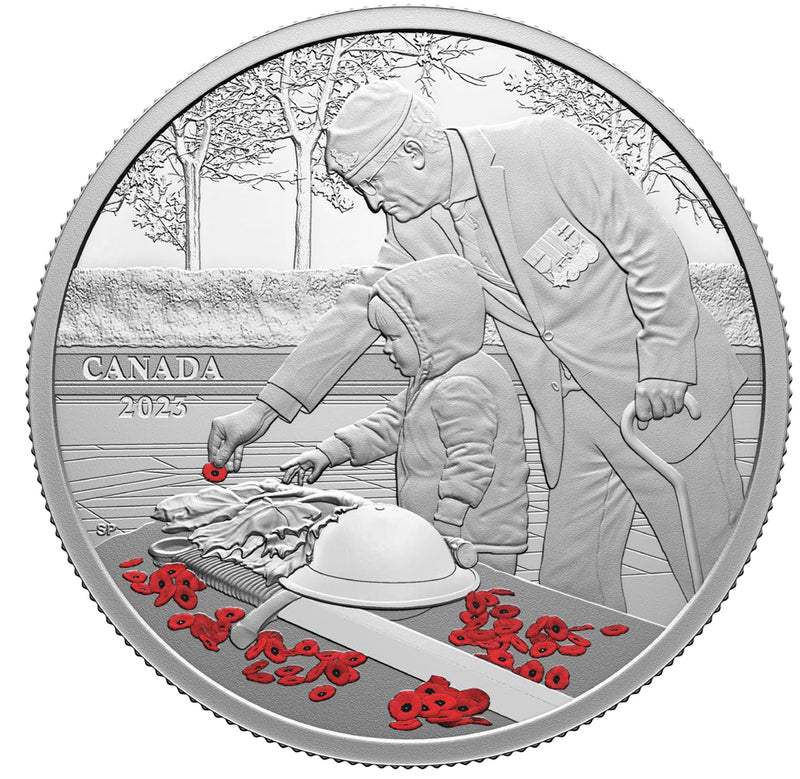 2023 $20 FINE SILVER COIN - REMEMBRANCE DAY image 0