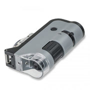 MicroFlip UV Lighted Pocket Microscope with Flip Down Slide Base and Smartphone Digiscoping Clip image 6