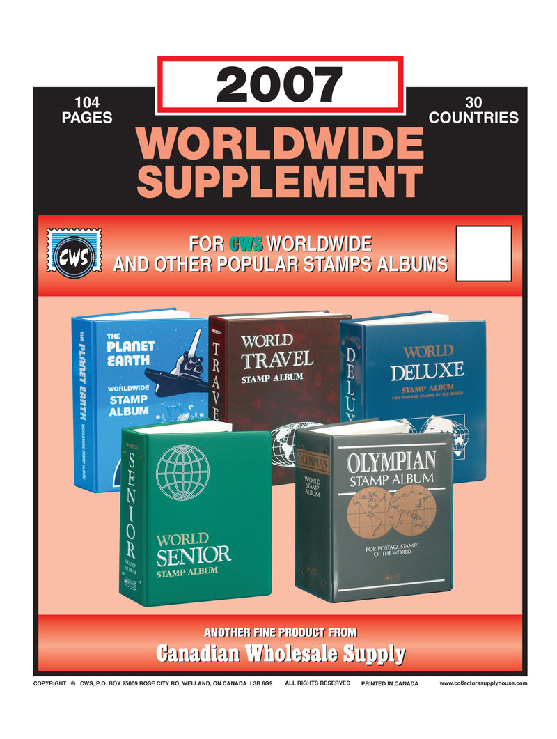 CWS WORLDWIDE SUPPLEMENTS – MADE IN CANADA FOR COLLECTORS WHO DEMAND MORE image