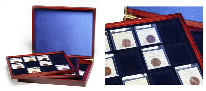 Presentation case VOLTERRA TRIO de Luxe with 3 wood-framed trays image 0