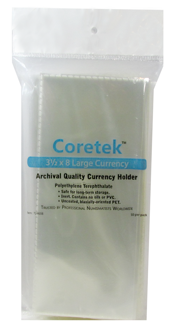Coretek Museum Grade Currency Holders - Small, Medium and Large image 2