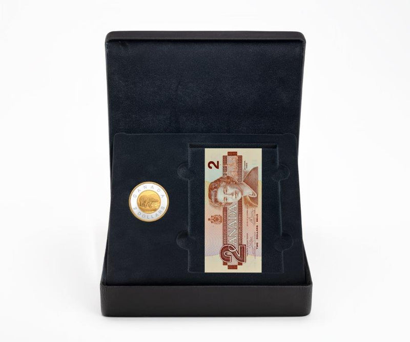 2021 CANADIAN $2 25 YEARS OF THE $2 PIECE: FROM BILL TO COIN NUMISMATIC SET image 0