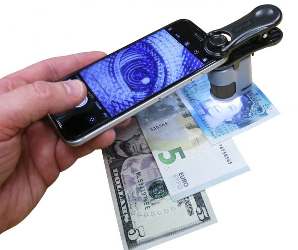 Carson MM-380 20X Microscope With Universal Smartphone Clip — Coin ...