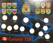 COIN CARDS - CANADA 125 FRENCH PROVINCES & TERRITORIES image