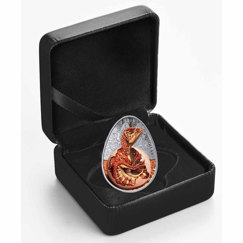 1 oz. Pure Silver Glow-in-the-Dark Coin - Hatching Hadrosaur - Mintage: 4,000 (2019) image 3