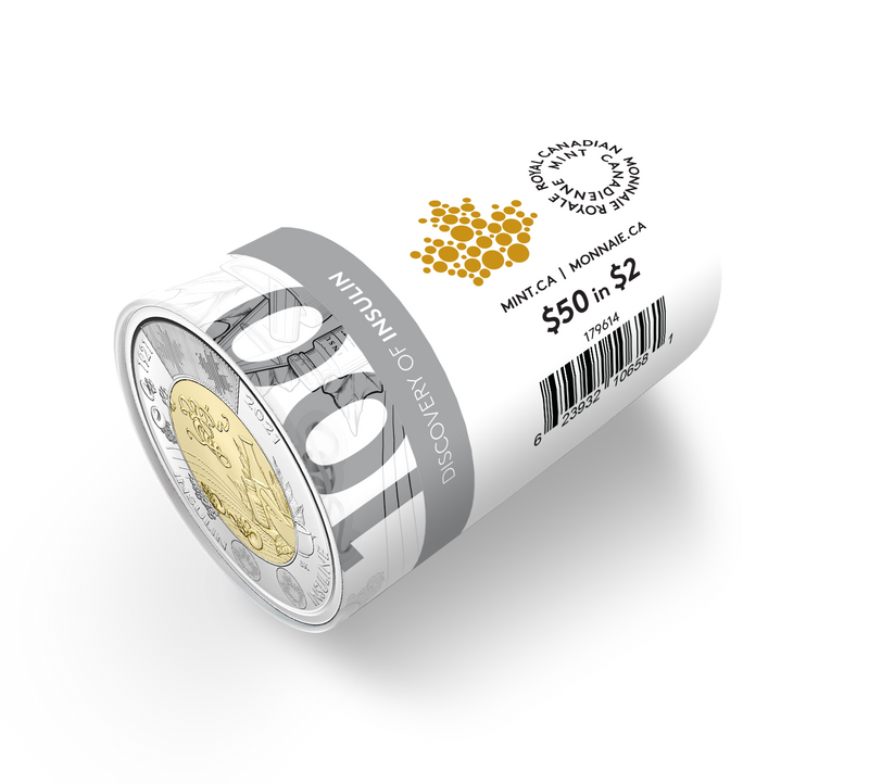 $2 Discovery of Insulin Special Wrap Roll (2021) Available Coloured and Uncoloured image 2