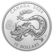 2024 $15 FINE SILVER COIN - LUNAR YEAR OF THE DRAGON image 0
