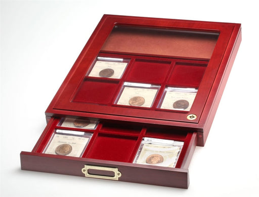 Wooden Coin Box with Glass Insert image 0