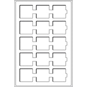 Coin Trays TAB - #9 15 spaces for coin holders 2 x 2" up to 50 x 50 mm, Quadrum coin capsules BLUE image