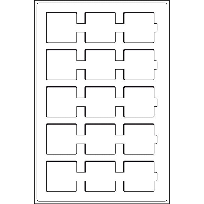 Coin Trays TAB - #9 15 spaces for coin holders 2 x 2" up to 50 x 50 mm, Quadrum coin capsules BLUE image