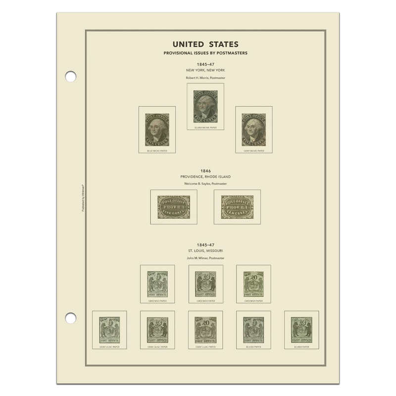 United States Classic Stamp Album Pages Only — 1845-2000
