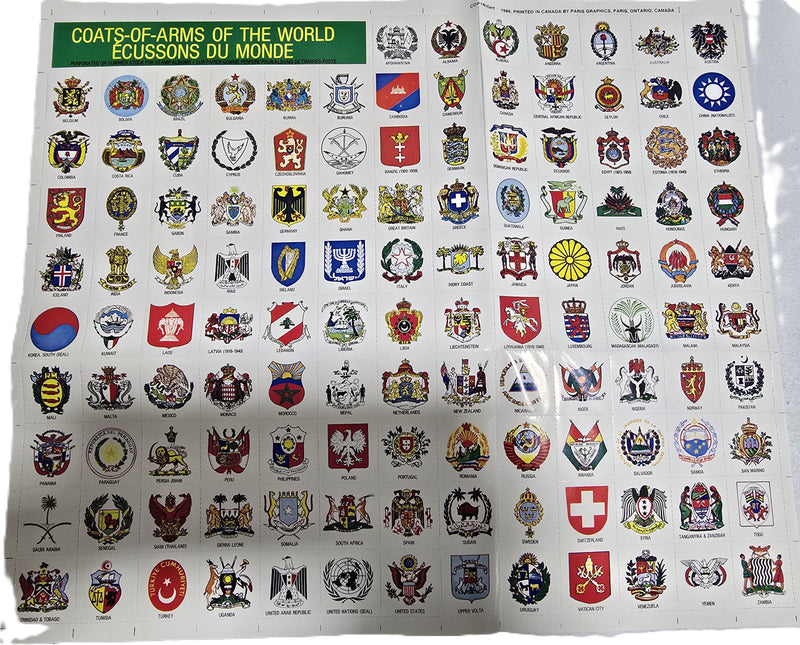 Coat of Arms of the World – Gummed Pages