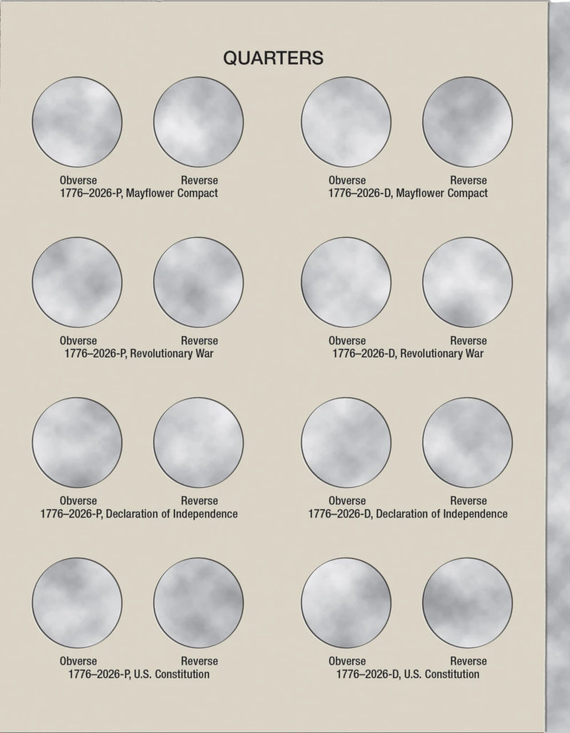 Coin Folders -- US 250th Anniversary Collection 2026; 3 styles