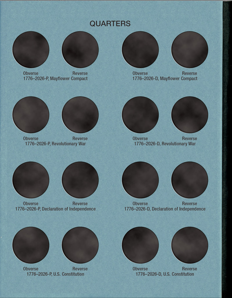 Coin Folders -- US 250th Anniversary Collection 2026; 3 styles
