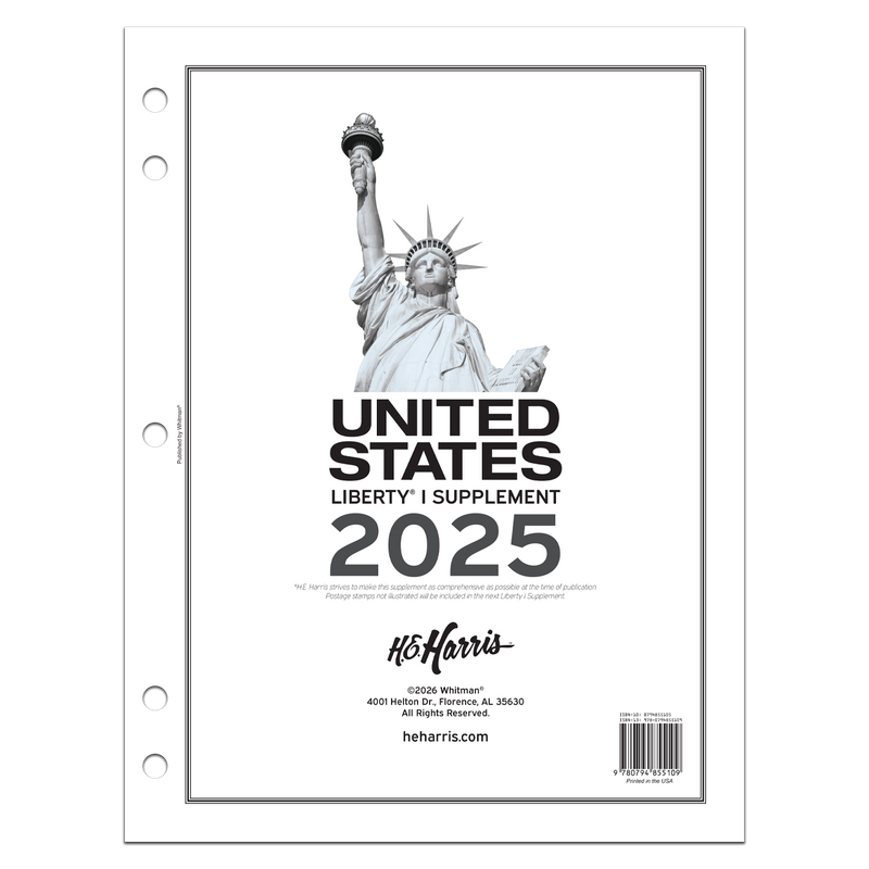 U.S. Liberty and U.S. Plate Block supplements for H.E. Harris albums.