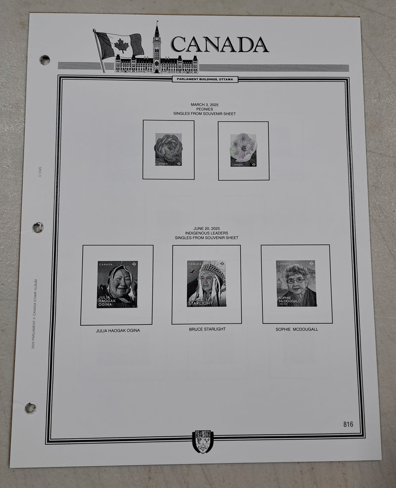 Parliament Canada Postage Stamp Album
