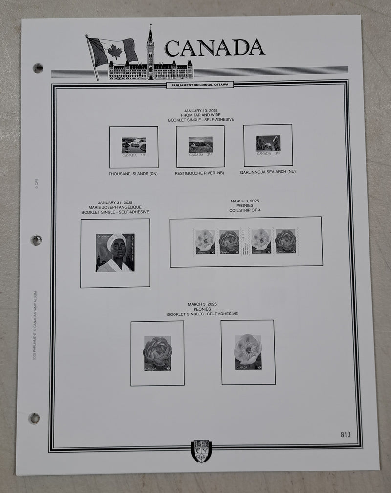 Parliament Canada Postage Stamp Album