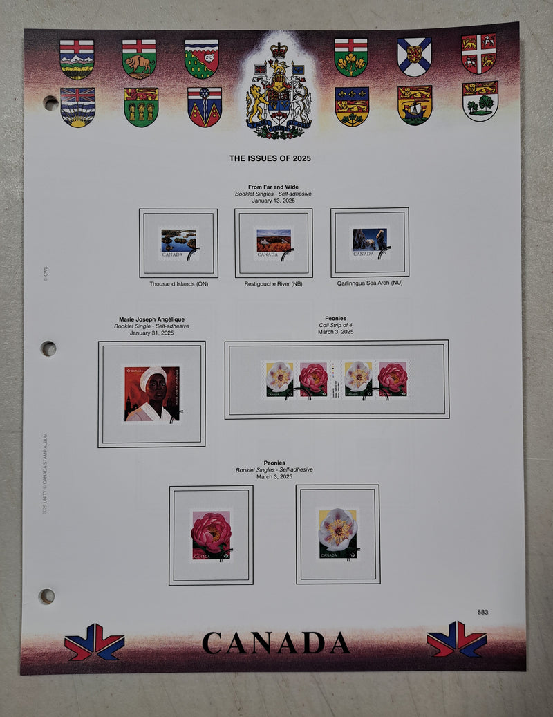Unity Canada Postage Stamp Album