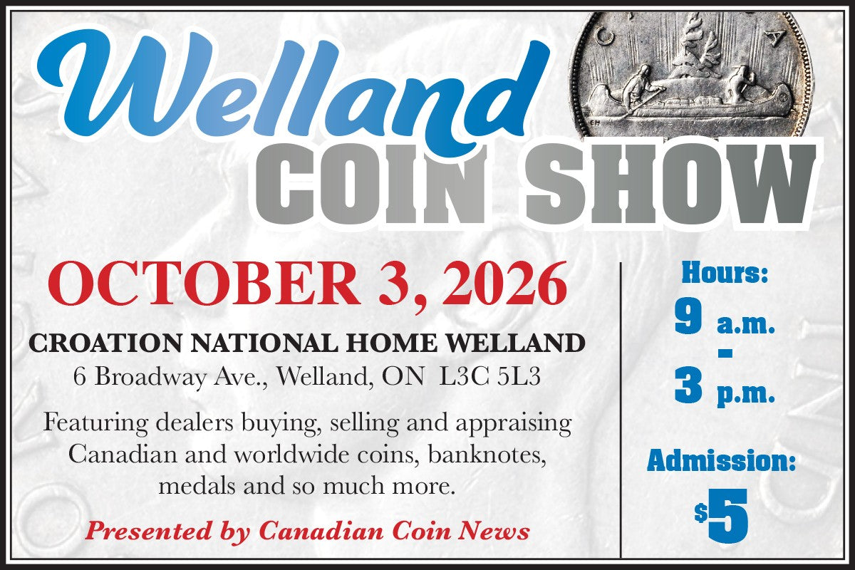 First Welland Coin Show coming Oct. 3