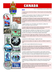 CANADA, ONTARIO AND QUEBEC GRANDE ALBUMS WITH 'EXCLUSIVE' BONUS FACT SHEET IN ENGLISH OR FRENCH - CANADA FACT SHEET ENGLISH image