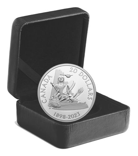 2023 $20 FINE SILVER COIN - 125TH ANNIVERSARY OF YUKON image 2