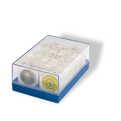 Plastic box for 100 Coin Holders 2x2", blue image 0