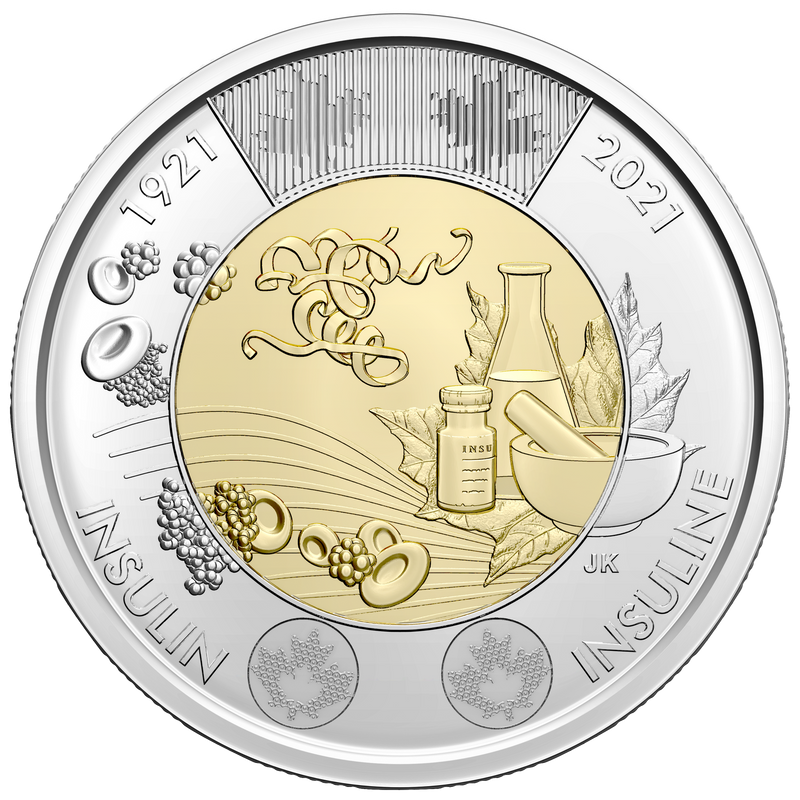 $2 Discovery of Insulin Special Wrap Roll (2021) Available Coloured and Uncoloured image 1