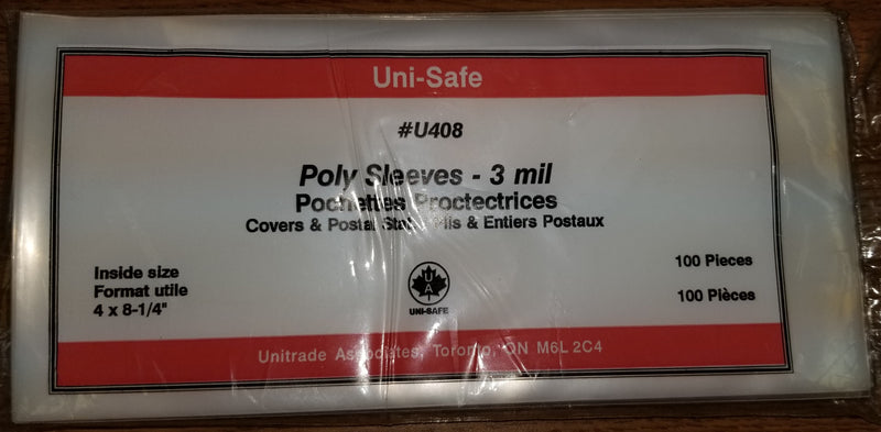 POLY COVER &amp; POSTCARD HOLDERS - U408 LARGE 8 1/4" X 4" image