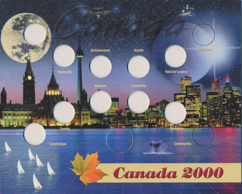 COIN CARDS - CANADA 2000 13-HOLE ENG THEMES image