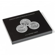PRESENTATION CASE FOR 20 SOMALIA ELEPHANT SILVER COINS (1 OZ.) IN CAPSULES image 1