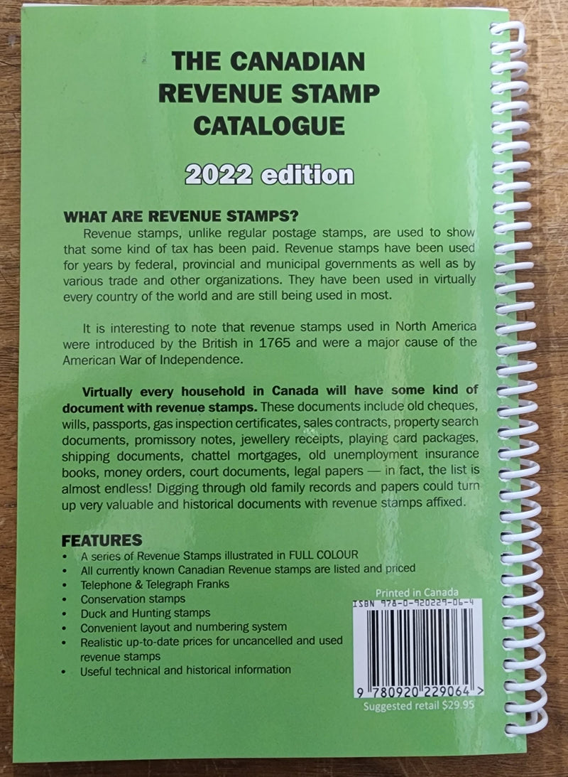 2022 The Canada Revenue Stamp Catalogue image 1