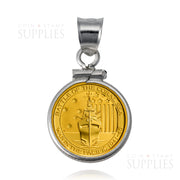 Screw-Top Coin Bezels: Perfect Fit for Your Coins - 1/10 oz Maple Leaf Gold Plain image