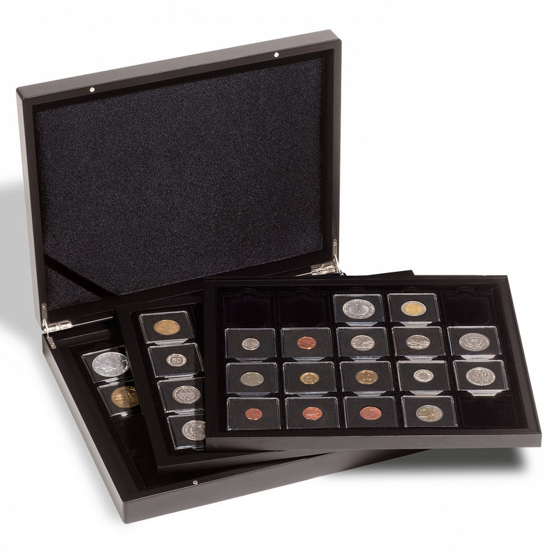 Mahogany Wood Presentation Cases To Display Up to 60 Coins in 2x2" or Quadrum Holders image 2