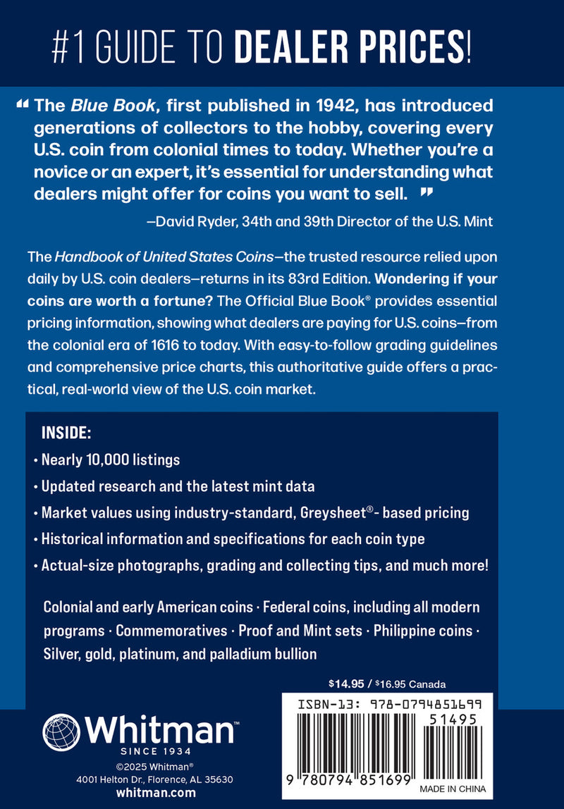 The 2026 Blue Book: Handbook of United States Coins (Paperback) image 1