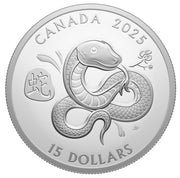 2025 $15 FINE SILVER COIN - LUNAR YEAR OF THE SNAKE image 0