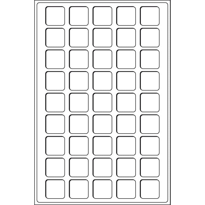 Coin Trays TAB - #10 45 spaces up to 31 mm (1 1/4 " ) for champagne bottle caps BLUE image