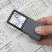 PO-55, MiniBrite™ pocket magnifier - a compact, 5x power, slide-out magnifier with a protective plastic sleeve image 3