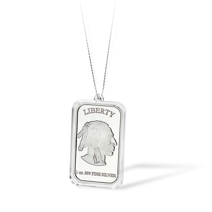 CAPSULES, TUBES, SLEEVES AND DISPLAY CASES FOR SILVER BARS - SINGLE CAPSULE WITH ORNAMENT LOOP image