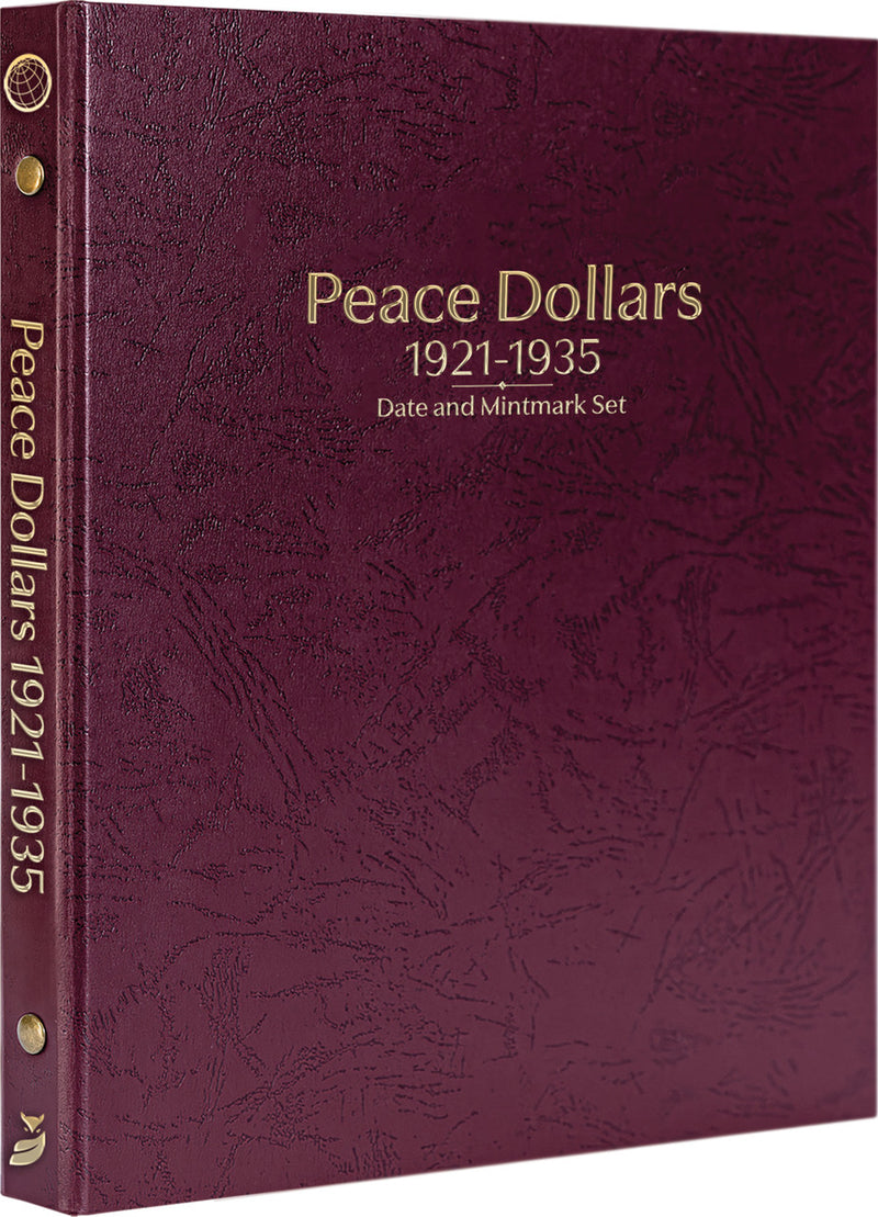 Whitman Prestige Coin Albums - PEACE DOLLARS 1921-1935 BURGUNDY image
