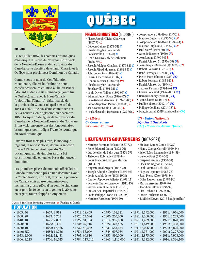 CANADA, ONTARIO AND QUEBEC GRANDE ALBUMS WITH 'EXCLUSIVE' BONUS FACT SHEET IN ENGLISH OR FRENCH image 14