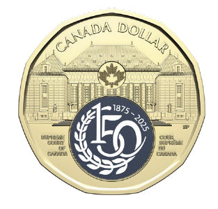 2025 $1 SPECIAL WRAP ROLL - 150TH ANNIVERSARY OF THE SUPREME COURT OF CANADA image 1