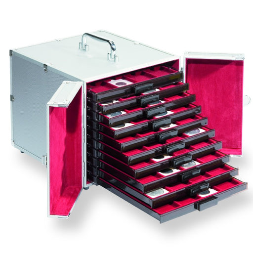 CARGO MB10 Aluminum Coin Case with 10 Coin Boxes for 2x2" coin holders or QUADRUM image 0