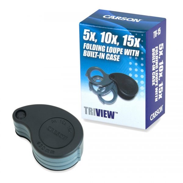 TV-15, TriView™ magnifier - portable folding loupe with 5x-15x power magnification image 6