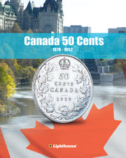 Sharp! LIGHTHOUSE VISTA COIN ALBUMS. - VISTA Coin Book Canada 50 Cents Vol. 1 (1870-1952) image