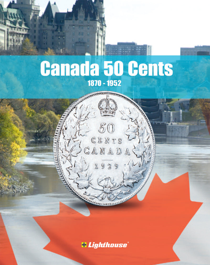 Sharp! LIGHTHOUSE VISTA COIN ALBUMS. - VISTA Coin Book Canada 50 Cents Vol. 1 (1870-1952) image