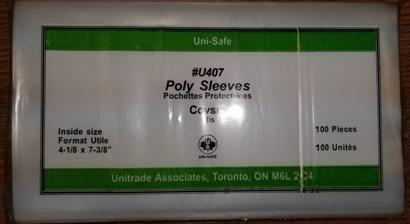 POLY COVER &amp; POSTCARD HOLDERS - U407 NO. 6 ENVELOPE 7 3/8" X 4 1/8" image