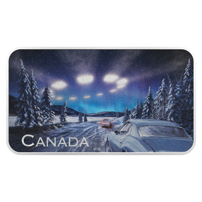 1 oz. Pure Silver Glow-in-the-Dark Coin – Canada’s Unexplained Phenomena: The Yukon Encounter image 0