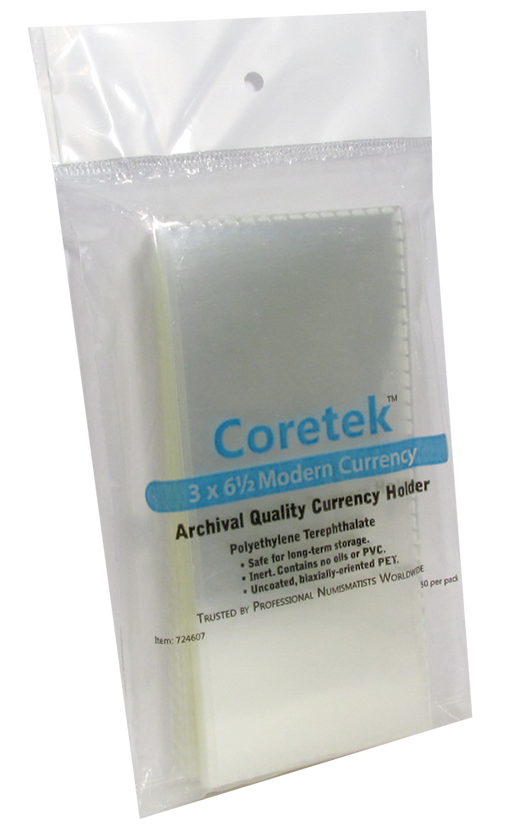 Coretek Museum Grade Currency Holders - Small, Medium and Large image 0